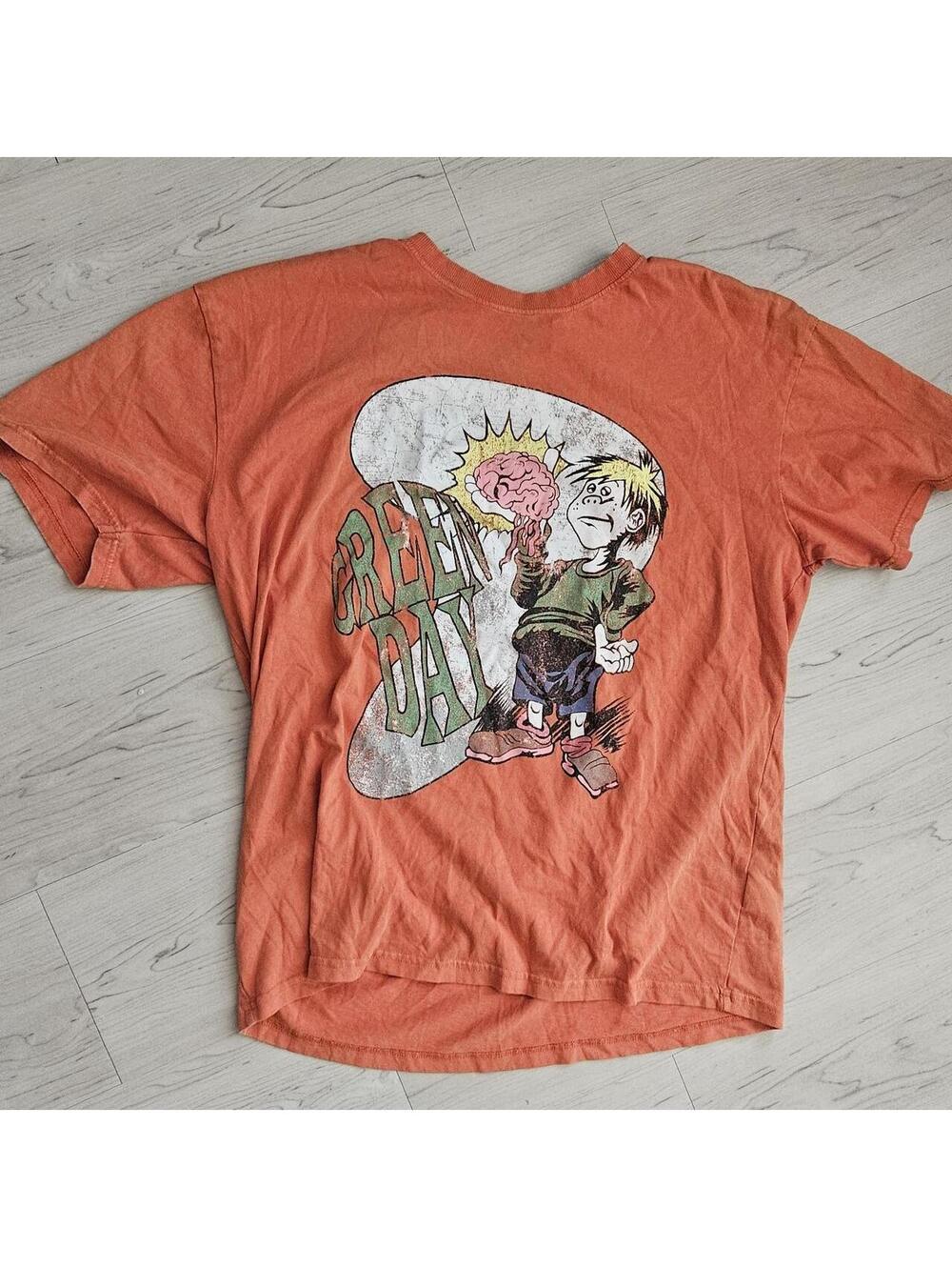 Green Day Orange Graphic T-Shirt Size L